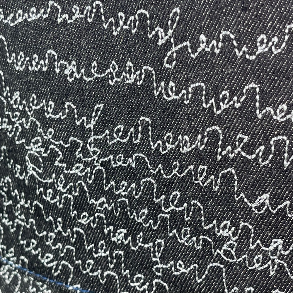 Matt Murphy Designs Black Denim tote Bag Embroidery RARE - Picture 11 of 14